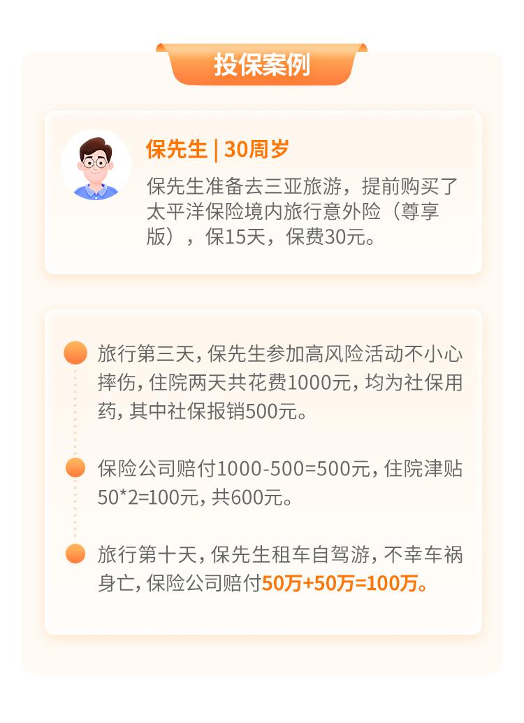 太平洋保险畅意玩2号境内旅游险