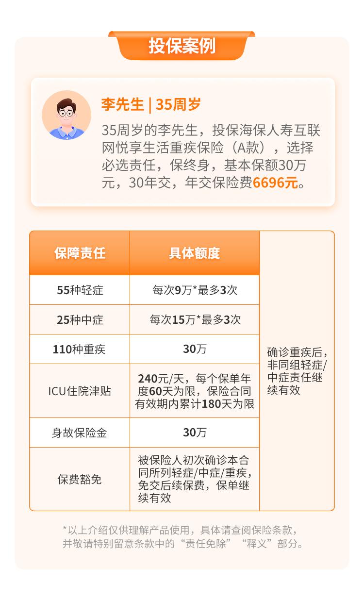 海保人寿互联网悦享生活重大疾病保险