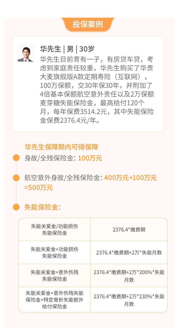 华贵大麦旗舰版A款定期寿险（互联网）
