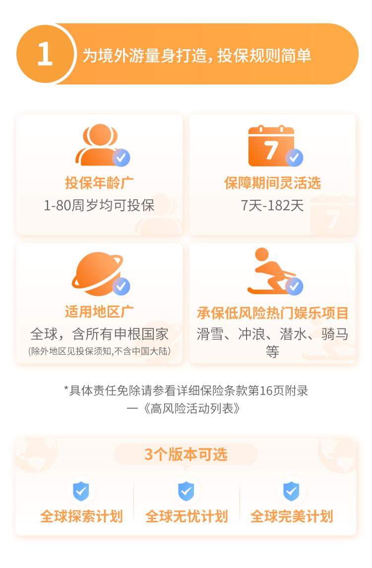 美亚万国游踪境外旅行保障计划(全球版)
