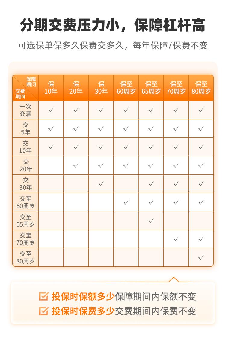 阳光人寿阳光橙C款定期寿险